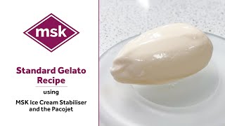 Gelato Recipe using MSK Ice Cream Stabiliser and the Pacojet