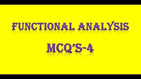 PG TRB/ POLYTECHNIC FUNCTIONAL ANALYSIS MCQ