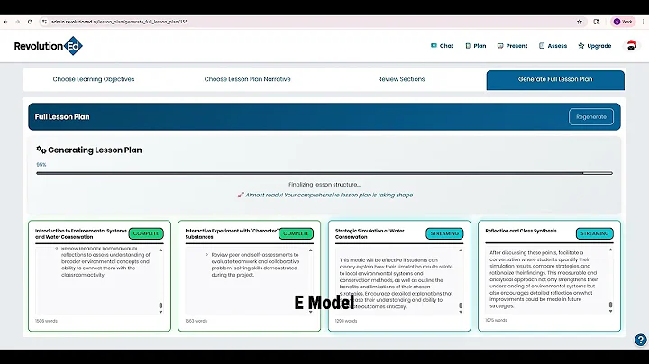 RevolutionEd AI Lesson Plan Generator | Create Complete Classroom Lesson Plans in Minutes