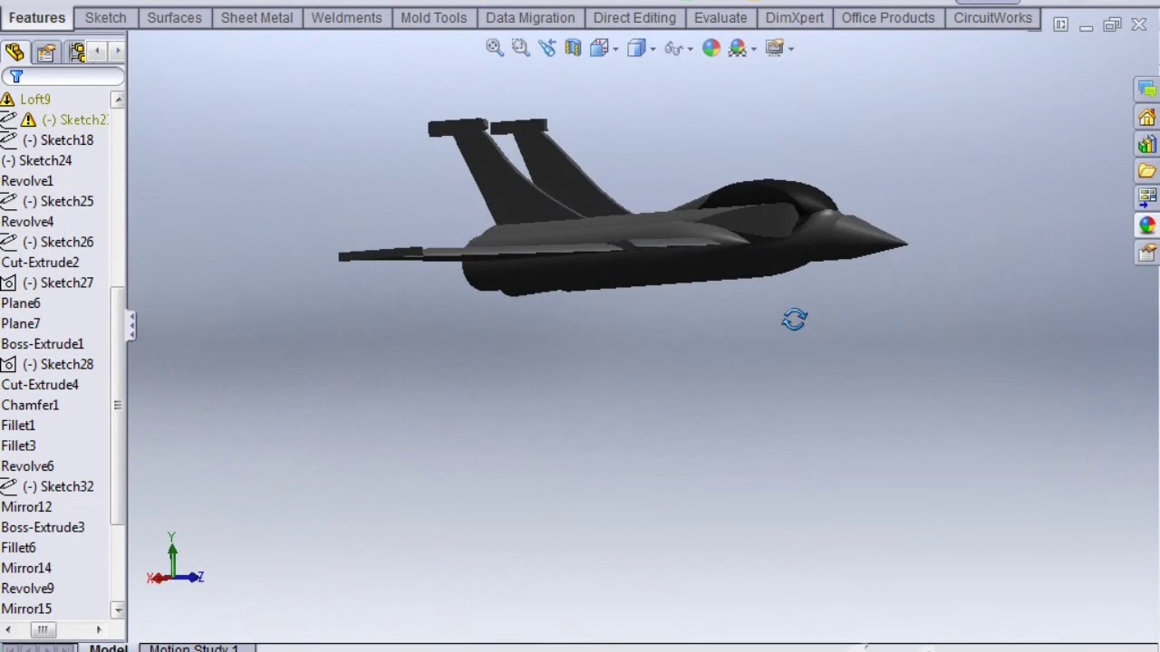 Solidworks Design For Rafaqle Solid works Design of Dassault rafale || rafale 3D Modeling || IAF ...