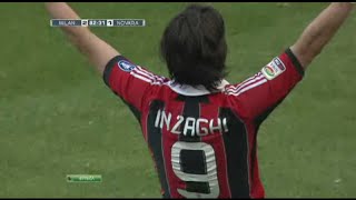 Filippo Inzaghi vs Novara (Last Match for AC Milan 2012)