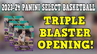 TRIPLE Blaster Opening! 2023 24 Panini Select Basketball 3X Blaster Opening - Wemby HIT!