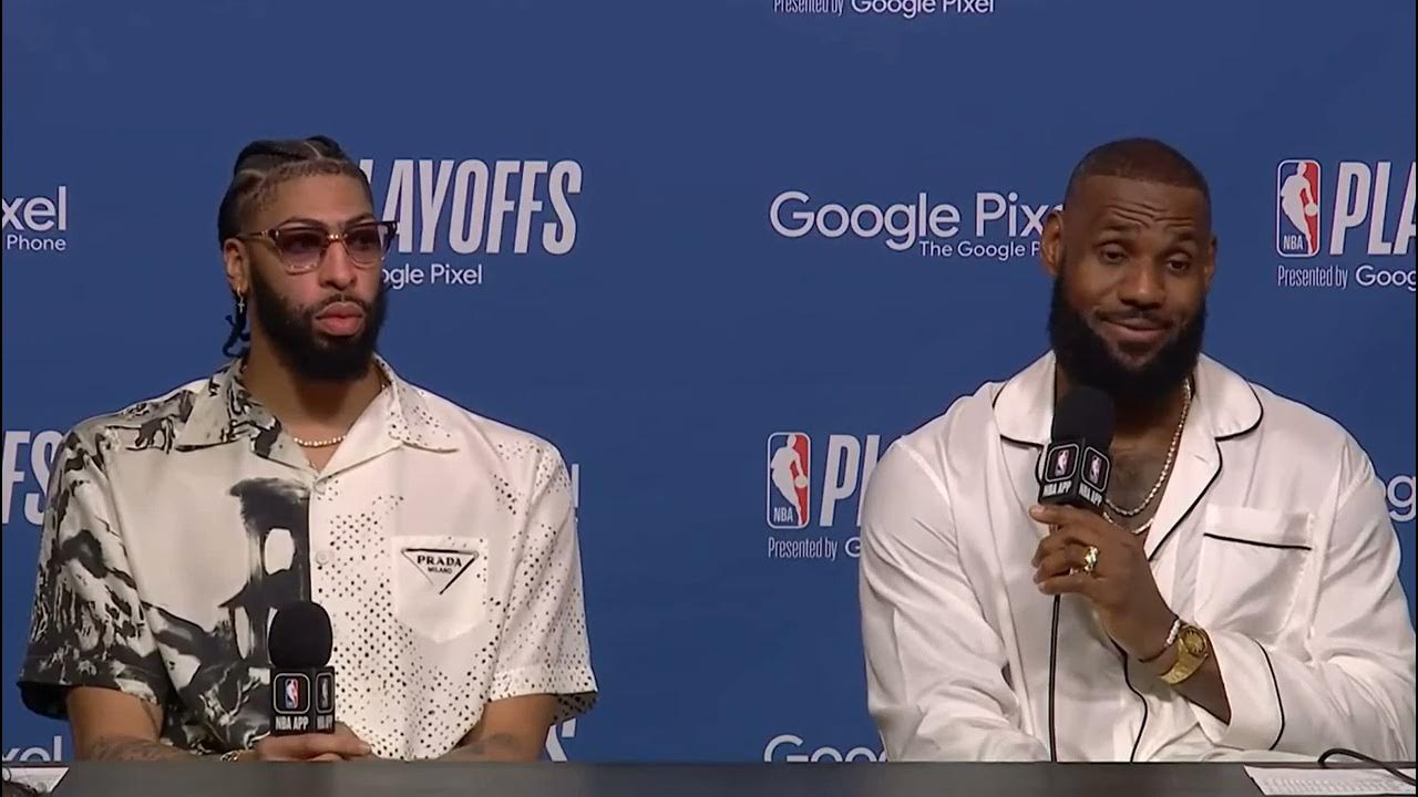 Anthony Davis & LeBron James postgame; Lakers beat the Warriors in Game 4