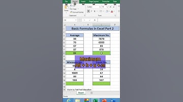 Basic Formulas Part 2 in excel by @todfodeducation