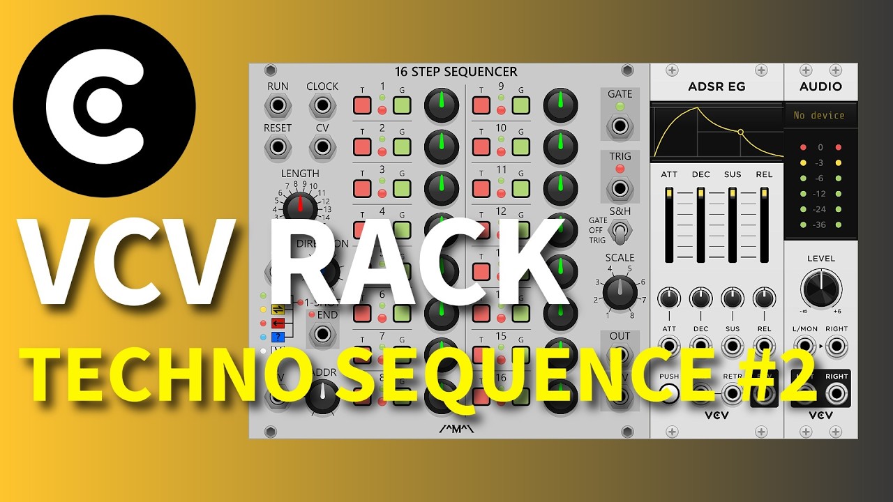 For Beginners | Techno sequence #1 #modularsynth #eurorack #vcvrack #youtuber #video #techno
