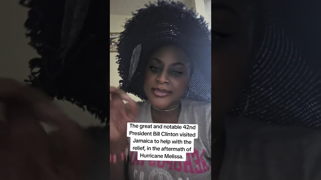 Former President Bill Clinton visited Jamaica after Hurricane Melissa