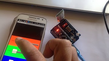 RGB Multicolor lamp control using Amarino Nano 1.0.