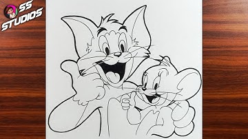 How to draw tom and jerry easy step by step