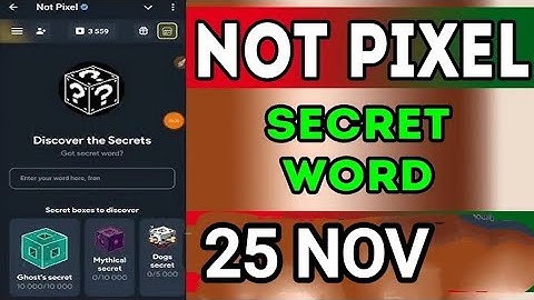 NOT PIXEL SECRET CODE 25 NOV #notpixel #crypto #cryptocurrency MahiVlog96