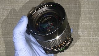Oil on the aperture blades in Mamiya-Sekor-C 1:2.8 f=45mm