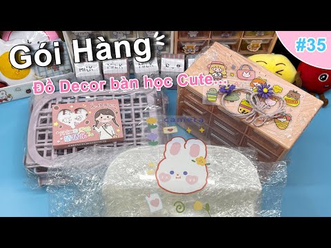 Video [GÓI HÀNG] Gói đồ decor bàn học, đồ dùng học tập | Câu... - YouTube