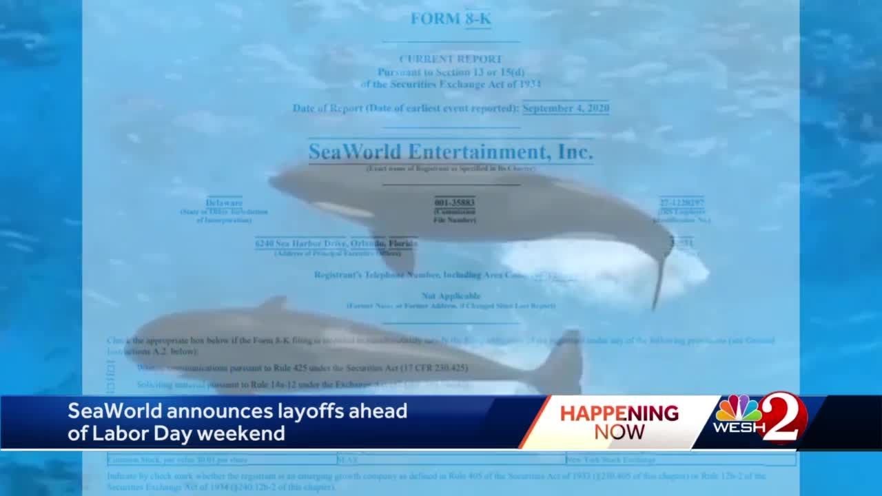Sea World announces layoffs ahead of Labor Day