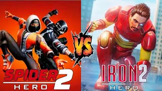 💥SPIDER FIGHTER 2 vs IRON HERO 2 - Android/IOS Gameplay. screenshot 5