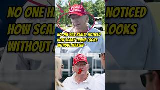 Part 2. No one has really noticed how scary Trump looks without makeup. #shorts #trump #fyp #golf