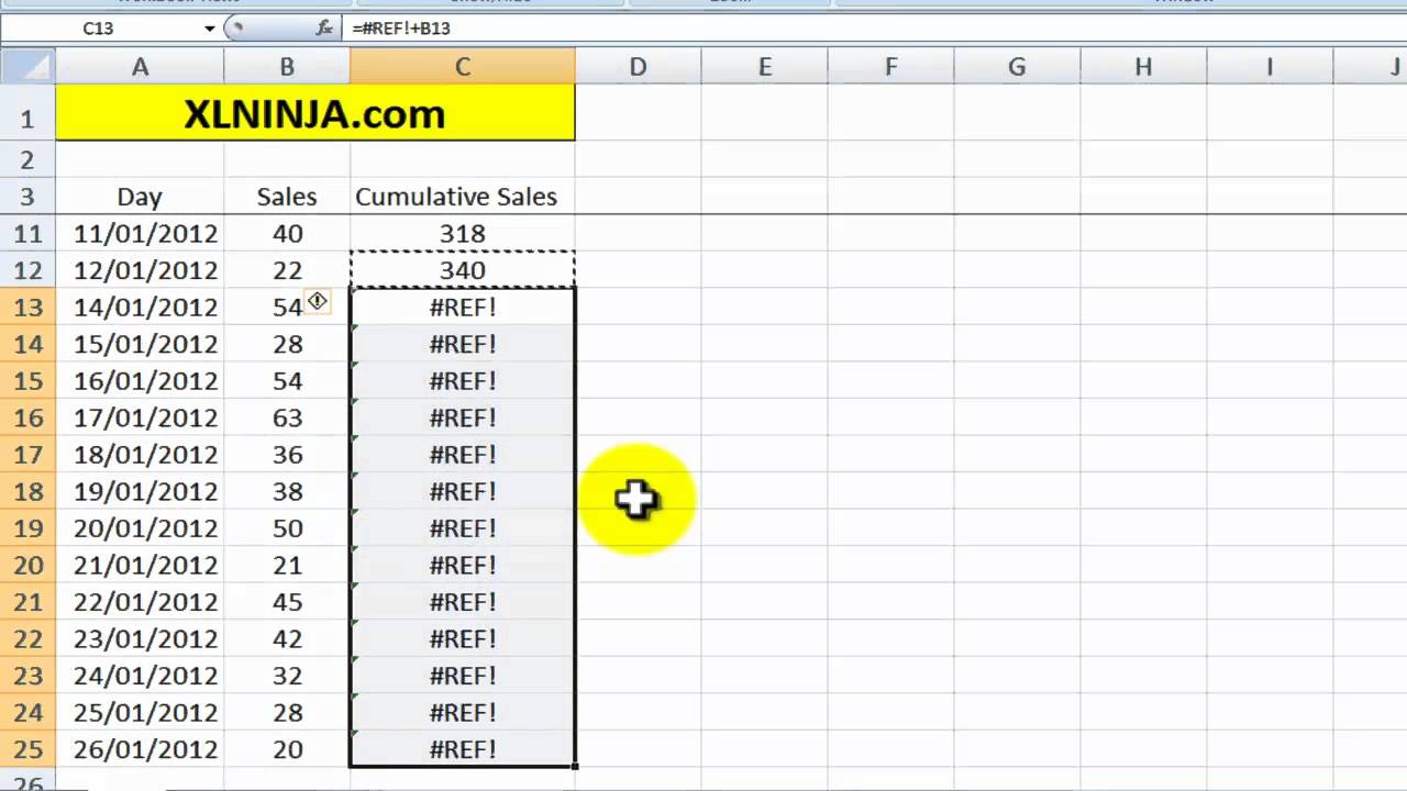 Excel Cumulative Chart