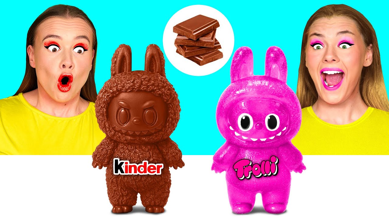 Челлендж. Шоколадная Еда vs Настоящая еда | Безумная Кулинарная Битва от Fun Challenge