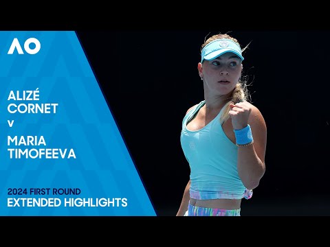 Alizé Cornet v Maria Timofeeva Extended Highlights | Australian Open 2024 First Round