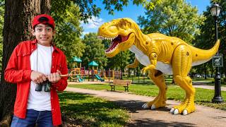 Jasons Dinosaur Comes Alive In the Park