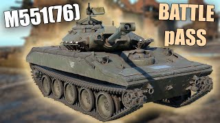 БЫСТРЫЙ ОБЗОР M551 (76) из Battle Pass #warthunder #обновление #вартандер #танки