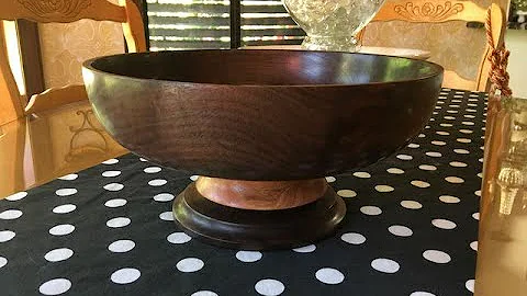 Claro Walnut Pedestal Bowl
