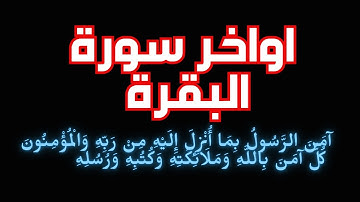 أواخر سورة البقرة | آمن الرسول بما أنزل إليه من ربه بصوت خاشع يلامس القلوب