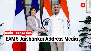 S Jaishankar & Catherine Colonna Joint Press Interaction Following India-France Meeting screenshot 5