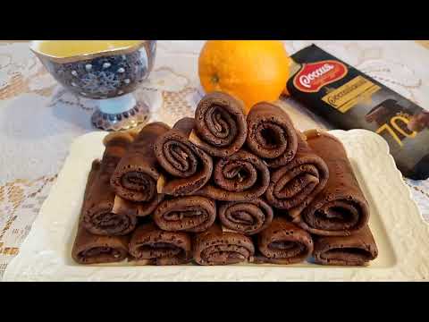 वीडियो: ऑरेंज सॉस के साथ चॉकलेट पैनकेक