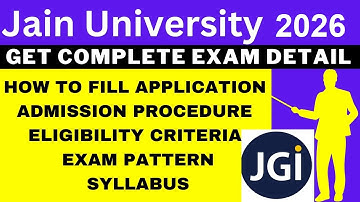 Jain University 2026 Notification (Out), Application, Dates, Eligibility, Syllabus, Pattern