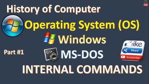 Operating System || Windows || MS DOS || Internal Commands || Part #1