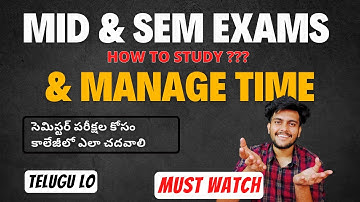 How to Study for Mid, Sem Exams and Manage Time for Programming ? MUST Watch