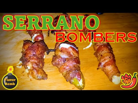 🔥🌶️ Smoked SERRANO Bombers🌶️ 🔥 - HOT AF! #bombers #serrano #smoker #appetizers