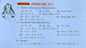 Class 8th maths l Exercise 12.1 l Chapter 12 l Factorisation l Maths l cbse board l Carb Academy