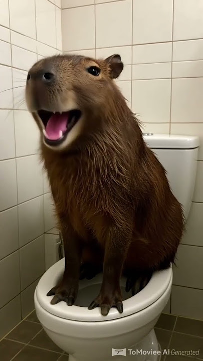 SAI DAQUII 😭 #diarreia #funny #ai #coco #banheiro #capivara #animals
