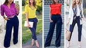 COMBINA TUS PANTALONES AZUL MARINO PARA UN ESTILO CLÁSICO MODA PARA MUJER 2021 - YouTube