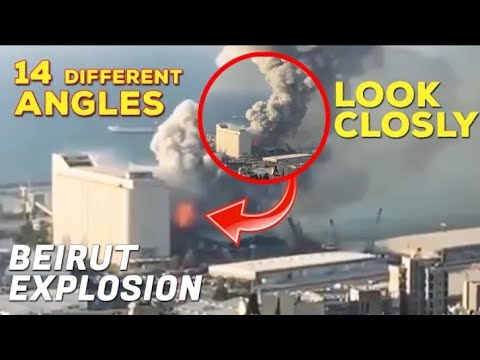 Multiple angles of the Beirut explosion, Lebanon 2020