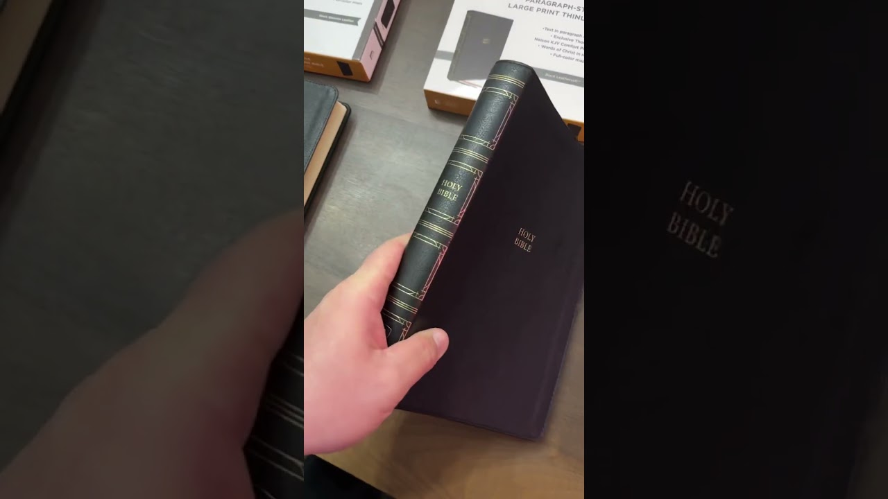 Thomas Nelson KJV Paragraph Bible genuine leather vs leathersoft.