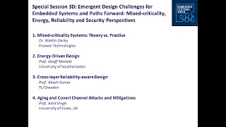 Famous ESWEEK 2021 Special Session - Emergent Design Challenges for Embedded Systems and Paths Forward Wealth