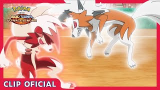 ¡Un combate de Lycanroc contra Lycanroc! | Serie Pokémon Sol y Luna | Clip oficial