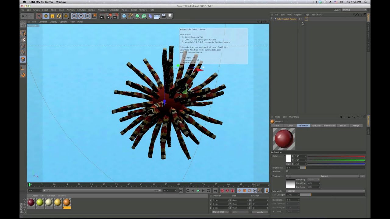 Quick Tip #3 -  Kuler Scheme Importer for c4d