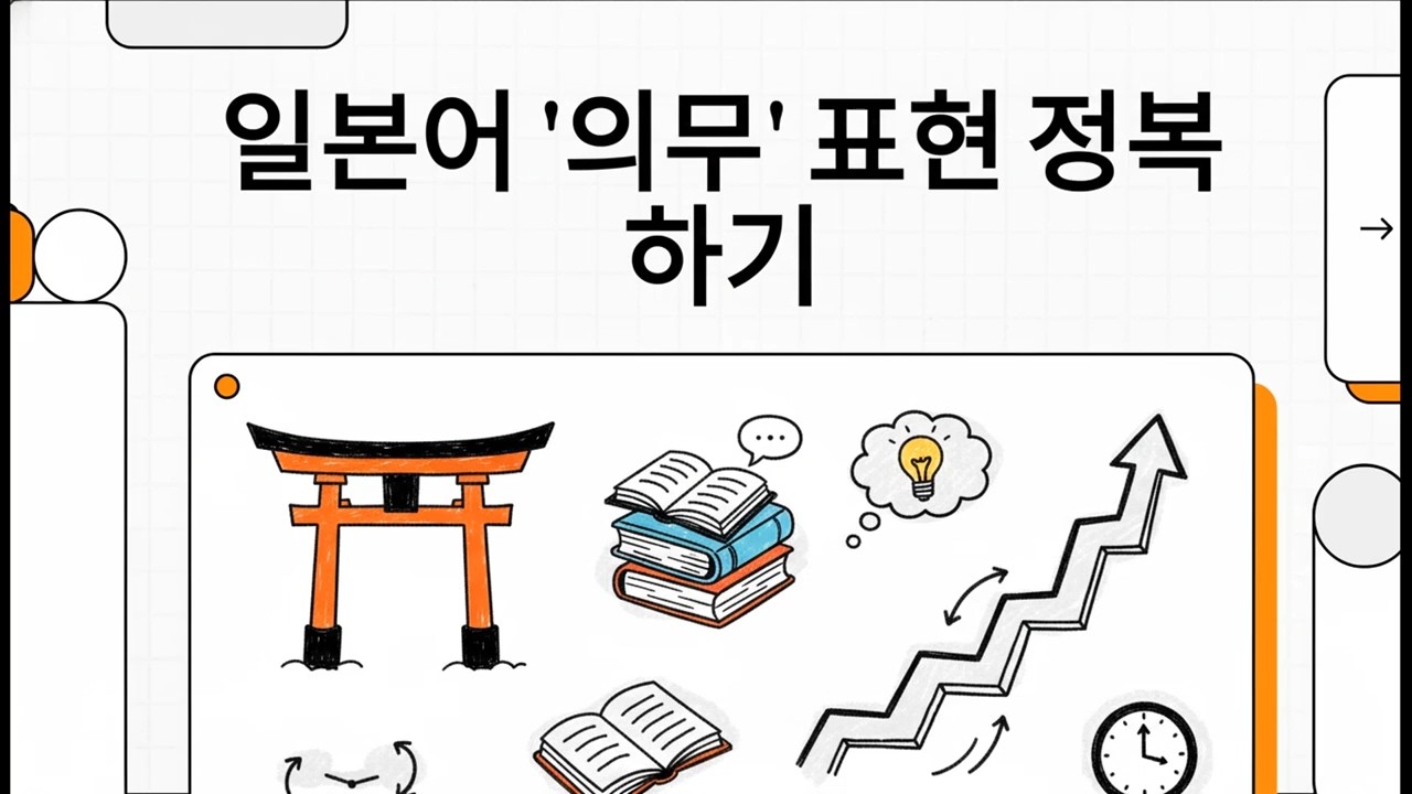 일본어 '의무' 표현 정복하기 - 일본어 JLPT 기초 문법 - 46