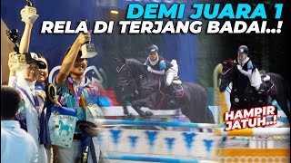 GREGETT..! HAMPIR JATUH DI TERJANG BADAII..!! DEMI JUARA 1 TANDING KUDA..!!