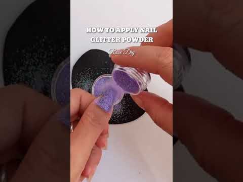 HOW TO USE NAIL GLITTER POWDER #shorts