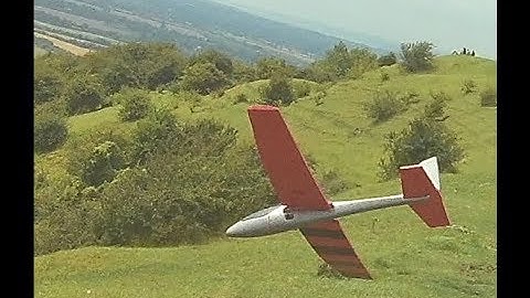 Lidl XL chuck glider radio control conversion at Haresfield Beacon