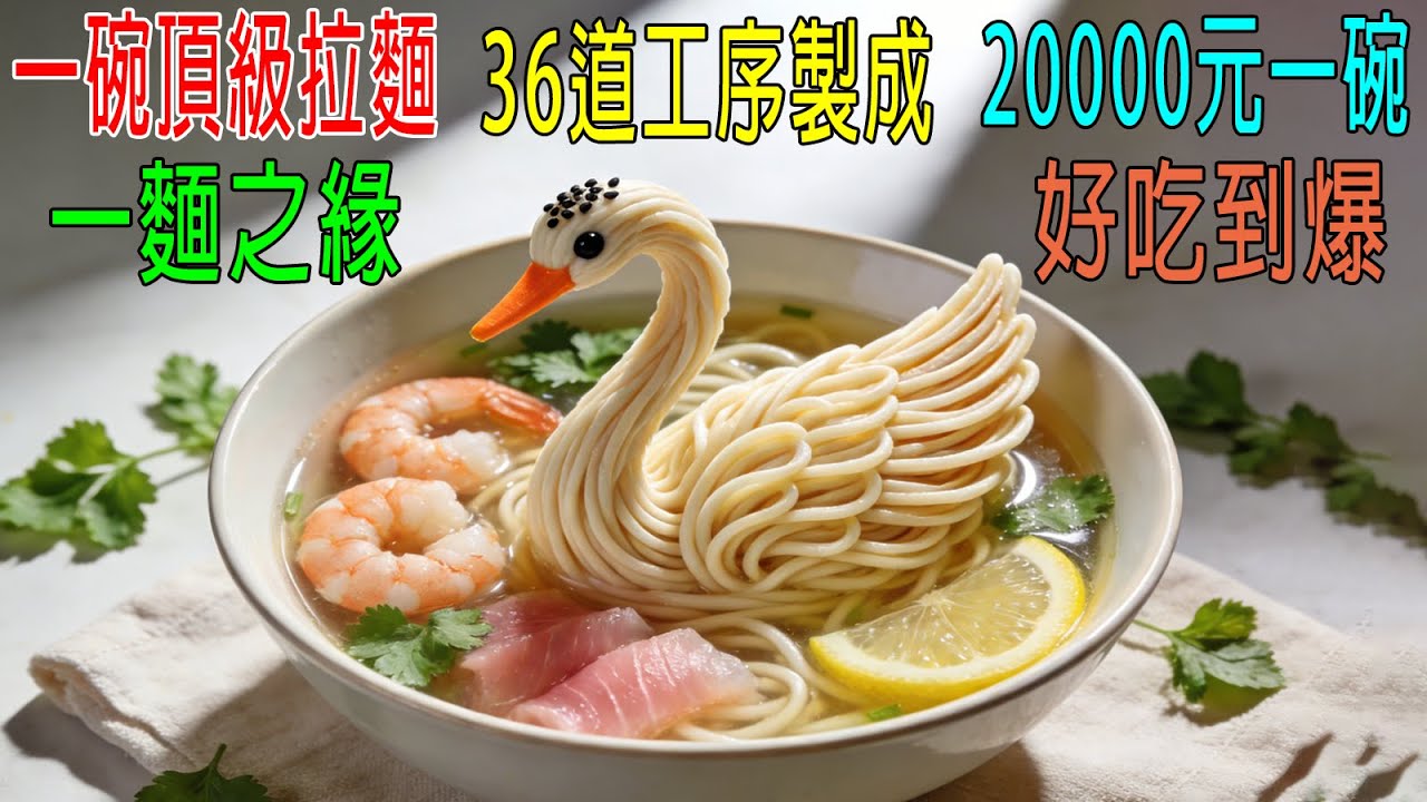一碗頂級拉麵，36道工序製成，20000元一碗，一麵之緣，好吃到爆！
