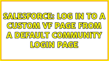 Salesforce: log in to a custom vf page from a default community login page