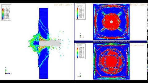 SIMULIA Abaqus - Missile impact on Wall of Reinforced Concrete
