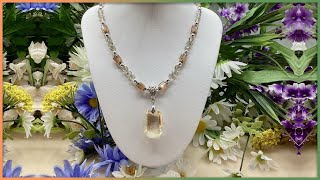 Easy Crystal Pendant Necklace Tutorial