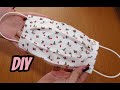 MÁSCARA DE TECIDO FÁCIL - Face Mask Sewing Tutorial / How to Make a Face Mask  DIY Easy  Pattern