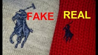 Real vs. fake Ralph Lauren sweater. How to spot Ralph Lauren polo pullovers  - YouTube
