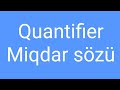 Quantifiers - Miqdar sozleri (izah ve test)